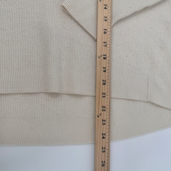 Madewell Sweater Women Large Cream V-Neck Wool Alpaca Slouchy Pullover Preppy - Picture 8 of 8